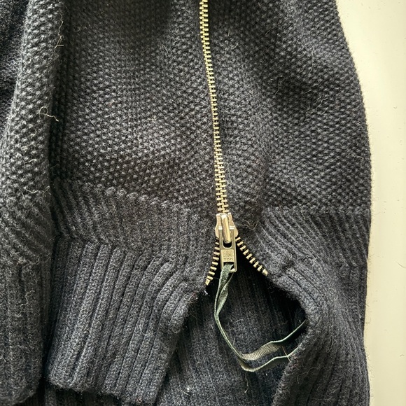 The Kooples Wool Cashmere Blend Cable-Knit Crewneck Sweater Black Size Large - Picture 3 of 4